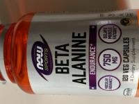 Отзыв -  Бета-аланин, Beta-Alanine, Now Foods, Sports, для выносливости, 750 мг, 120 вегетарианских капсул