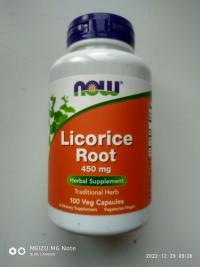 Отзыв - Корінь солодки (Licorice Root), Now Foods, 450 мг, 100 вегетаріанських капсул