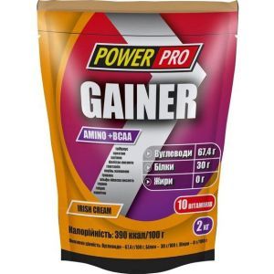Гейнер Power Pro Gainer 2000 g /50 servings/ Ирландский крем