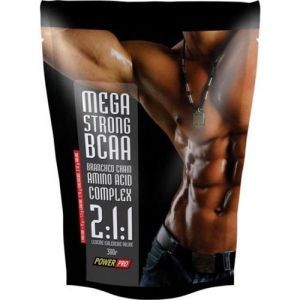 Аминокислота BCAA для спорта Power Pro Mega Strong BCAA 300 g /60 servings/ Без вкуса