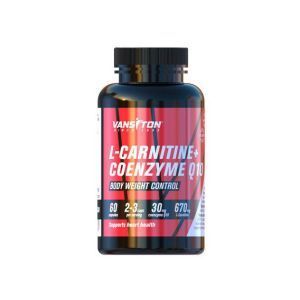 Жиросжигатель для спорта Vansiton L-Carnitine + Coenzyme Q-10 670 mg 60 Caps