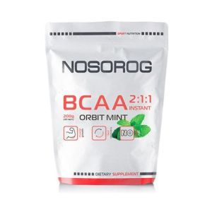 Аминокислота BCAA для спорта Nosorog Nutrition BCAA 2:1:1 200 g /36 servings/ Orbit Mint