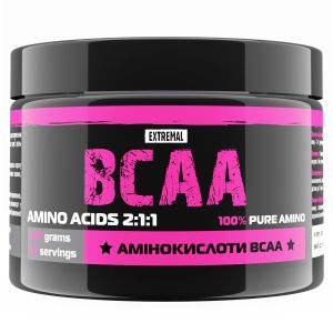 100% чисті ВСАА 200 г амінокислоти 2/1/1 Extremal BCAA для спортсменів