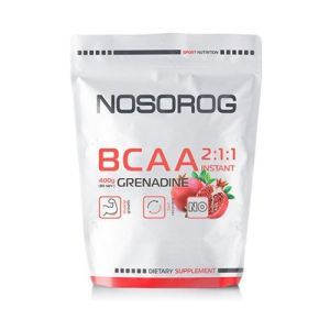 Аминокислота BCAA для спорта Nosorog Nutrition BCAA 2:1:1 400 g /72 servings/ Grenadine