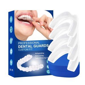 Капа зубна набір 4 шт для лікування бруксизму та від хропіння професійний засіб проти хропіння з футляром