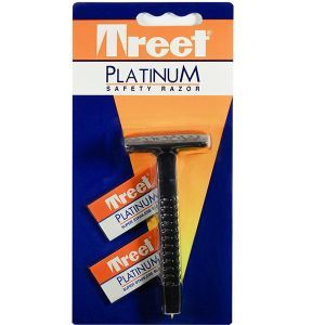 Класичний станок для бритв Treet Platinum Safety Razor. В упаковці верстат 1 шт + 2 леза Treet Platinum (2012)
