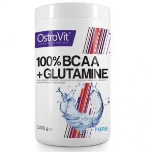 Аминокомплекс для спорта OstroVit BCAA + Glutamine 500 g /50 servings/ Pure