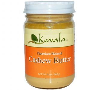 Натуральная паста из кешью, Premium Natural Cashew Butter, Kevala, 340 г