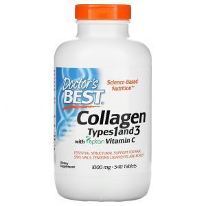 Коллаген 1 и 3 типа, Collagen Types 1 & 3, Doctor's Best, 1000 мг, 540 таблеток