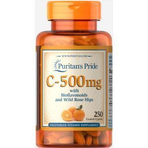 Puritan's Pride, Vitamin C-500 mg with Rose Hips Time 250