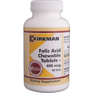 Фолиевая кислота, Kirkman Labs, 400 мг, 400 таблеток