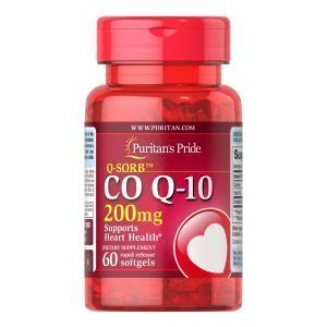 Коэнзим Q-10, Q-SORB™ Co Q-10, Puritan's Pride, 200 мг, 60 гелевых капсул быстрого высвобождения
