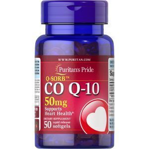 Коэнзим Q-10, Q-SORB™ Co Q-10, Puritan's Pride, 50 мг, 50 гелевых капсул