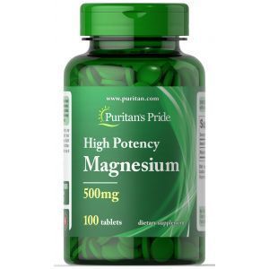 Магний, Magnesium, Puritan's Pride, 500 мг, 100 таблеток