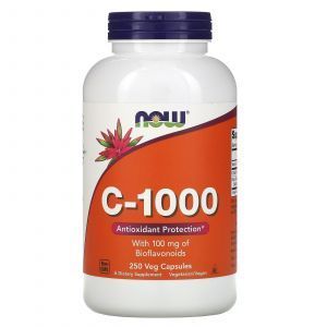 Витамин С-1000 с биофлавоноидами, C-1000, Now Foods, 250 вегетарианских капсул 
