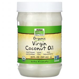 Кокосовое масло, Coconut Oil, Now Foods, Real Food, первого отжима, органическое, 591 мл