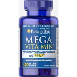 Мультивитамины для подростков, Mega Vita Min™ Multivitamins for Teens, Puritan's Pride, 120 капсул (