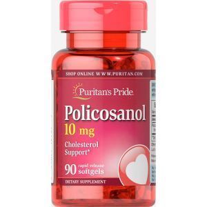 Поликозанол, Policosanol, Puritan's Pride, !0 мг, 90 капсул 