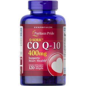 Коэнзим Q10, CO Q-10, Puritan's Pride, 400 мг, 120 гелевых капсул