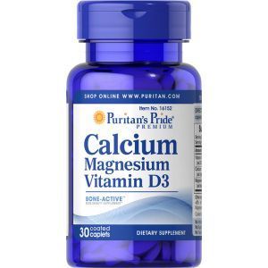  Витамин Д, Calcium Magnesium with Vitamin D Trial Size, Puritan's Pride, 30 капсул 