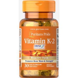 Витамин К-2, Vitamin K-2 (MenaQ7), Puritan's Pride, 50 мкг, 30 капсул