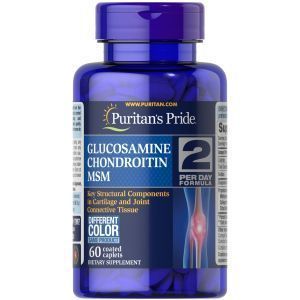 Глюкозамин хондроитин и МСМ, Triple Strength Glucosamine, Chondroitin & MSM, Puritan's Pride, 60 капсул 