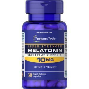 Мелатонин, Melatonin 10 mg, Puritan's Pride, 30 капсул 