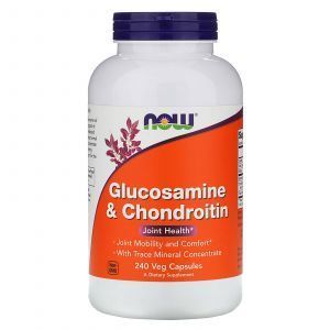 Глюкозамин хондроитин, Glucosamine & Chondroitin, Now Foods, 240 вегетарианских капсул
