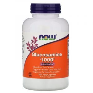 Глюкозамин, Glucosamine, Now Foods, 1000 мг, 180 растительных капсул
