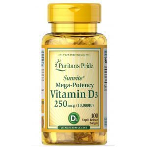 Витамин Д3, Vitamin D3, Puritan's Pride, 10,000 МЕ, 100 капсул 