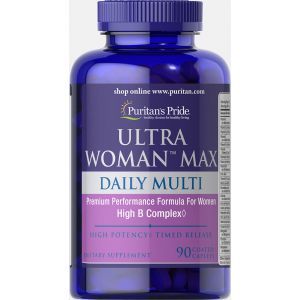 Мультивитамины для женщин ультра, Ultra Woman™ Max Daily Multivitamin, Puritan's Pride, 90 капсул