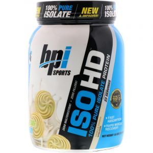 Чистый изолят протеина, 100% Pure Isolate Protein, BPI Sports, ISO HD, вкус ванильного печенья, 713 г (Default)
