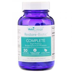Пробиотики, Restore-Biotic Complete, Nutricology, 60 капсул