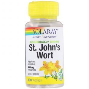 Экстракт зверобоя, St. John's Wort, Solaray, 450 мг, 100 капсул (Default)