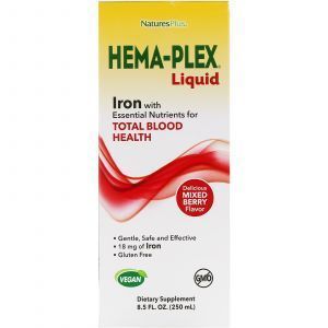 Комплекс витаминов и минералов, Hema-Plex, Nature's Plus, 250 мл (Default)