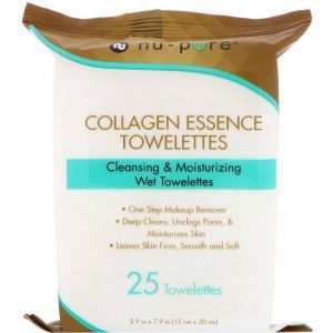 Влажные салфетки с коллагеновой эссенцией, Collagen Essence Towelettes, Nu-Pore, 25 салфеток (Default)