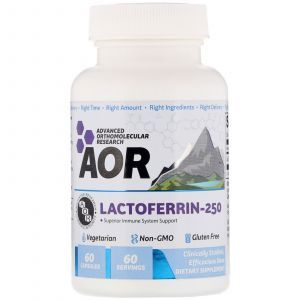 Лактоферрин-250, Lactoferrin-250, Advanced Orthomolecular Research AOR, 60 капсул (Default)