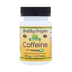 Кофеин из чая, Caffeine, Featuring InnovaTea, Healthy Origins, 200 мг, 120 таблеток