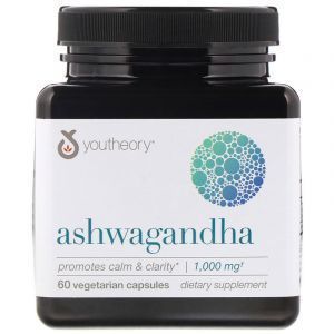 Ашвагандха, Ashwagandha, Youtheory, 1000 мг, 60 капсул (Default)