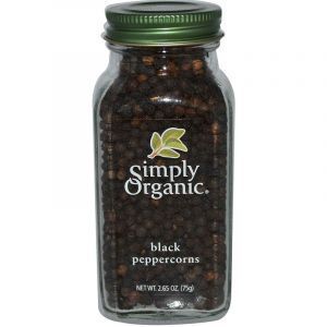 Черный перец, горошек, Black Peppercorns, Simply Organic, 75 г (Default)