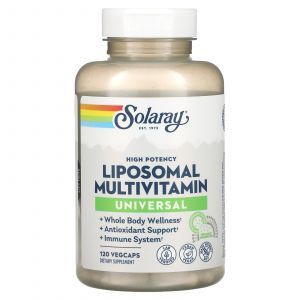 Мультивитамины липосомальные, Liposomal Multivitamin, Universal, Solaray, 120 вегетарианских капсул
