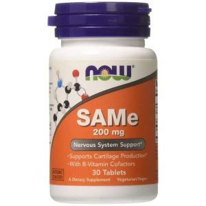 S-аденозил-L-метионин, SAMe, Now Foods, 200 мг, 30 таблеток
