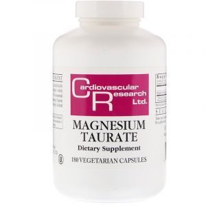 Магний таурат, Magnesium Taurate, Cardiovascular Research Ltd., 180 капсул (Default)