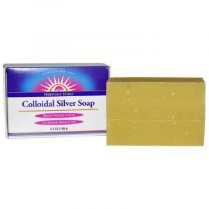 Мыло с коллоидным серебром, Colloidal Silver Soap, Heritage Products, 100 г 