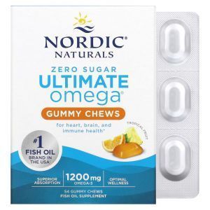 Омега-3, Nordic Naturals, со вкусом тропических фруктов, 600 мг, 54 жевательные конфеты