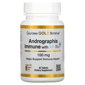 Андрографис для иммунитета с AP-BIO, Andrographis Immune with AP-BIO, California Gold Nutrition, 100 мг, 30 таблеток