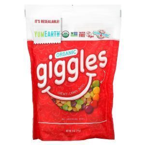 Жевательные конфеты, Organic Giggles, YumEarth, органические, 142 г 