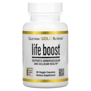 Комплекс для поддержки сердечно-сосудистой системы, антиоксиданты, Life Boost, California Gold Nutrition, 60 капсул
