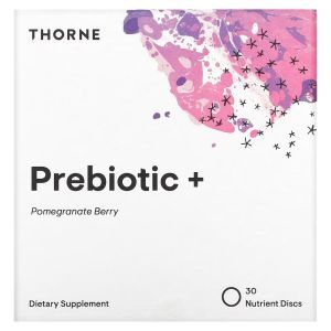 Пребиотики, Prebiotic +, Thorne Research, со вкусом граната, 30 дисков