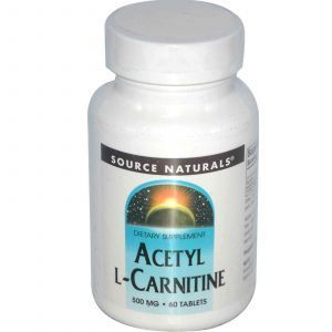 Ацетил -L карнитин, Source Naturals,500 мг, 60 табл